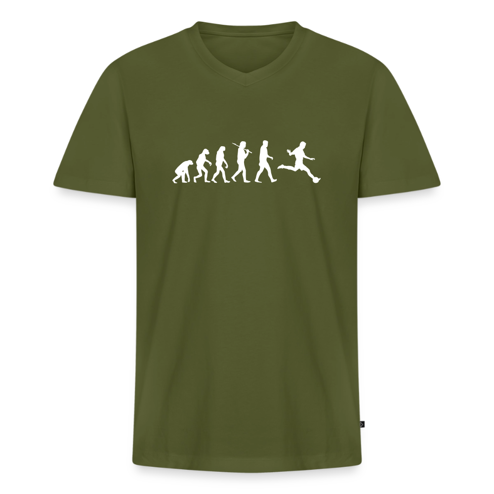 Männer Bio-T-Shirt mit V-Ausschnitt - Khaki