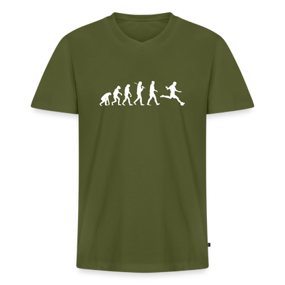 Männer Bio-T-Shirt mit V-Ausschnitt - Khaki