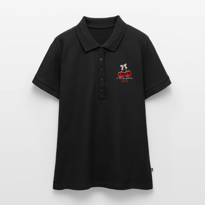Frauen Premium Bio Polo Shirt - Schwarz
