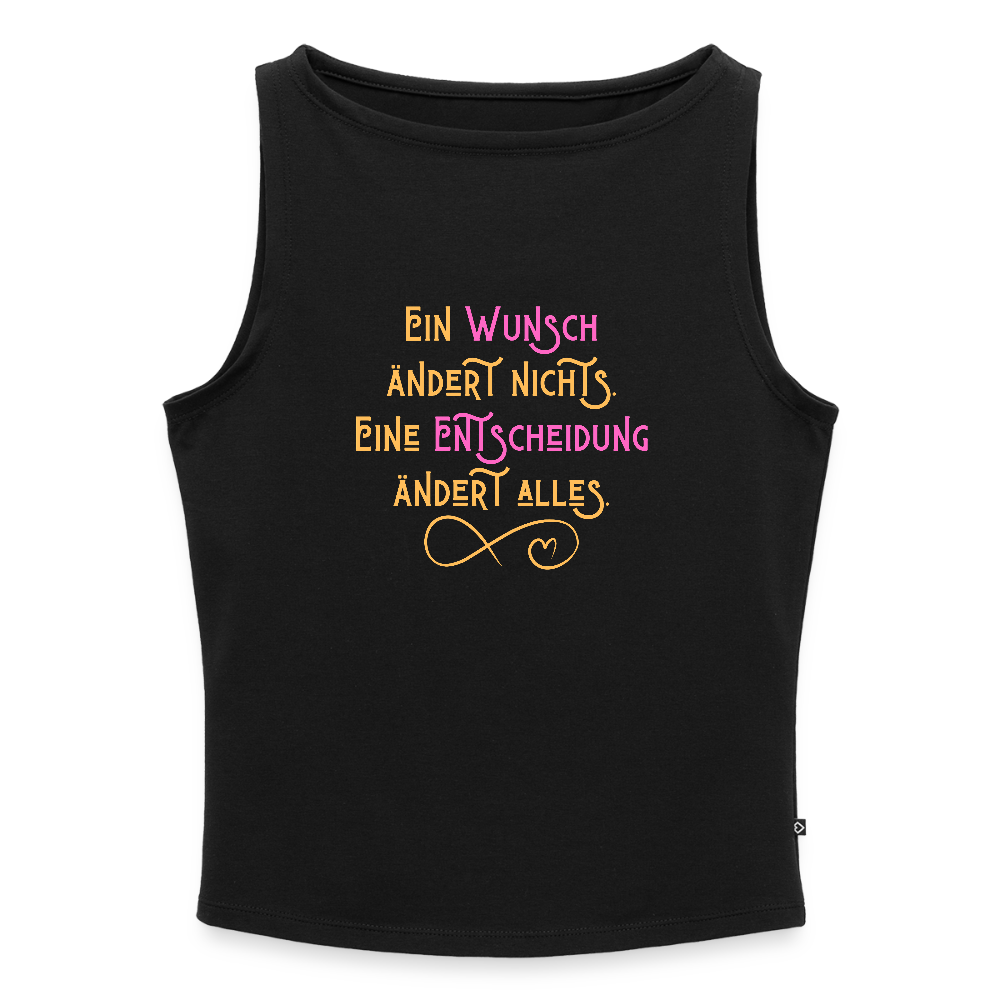 Frauen Tank Top mit U-Boot-Ausschnitt - Schwarz