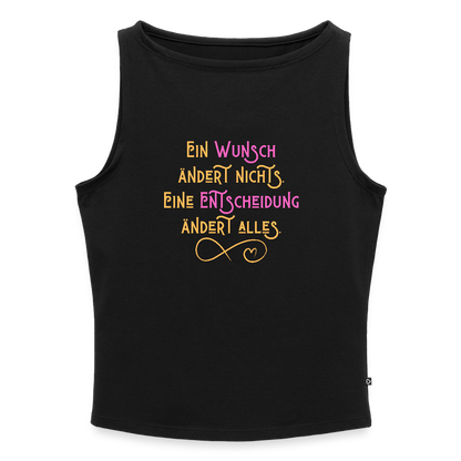 Frauen Tank Top mit U-Boot-Ausschnitt - Schwarz