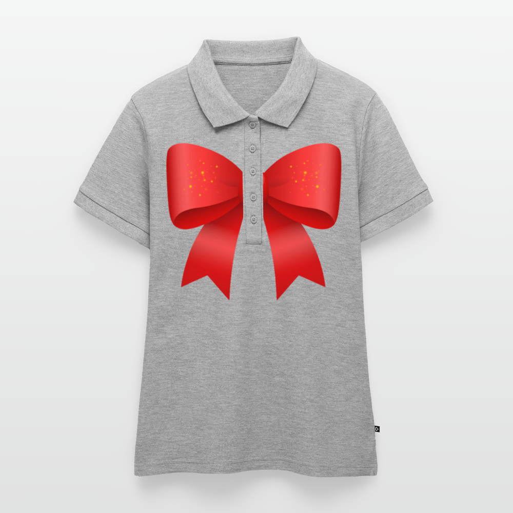 Frauen Premium Bio Polo Shirt - Grau meliert