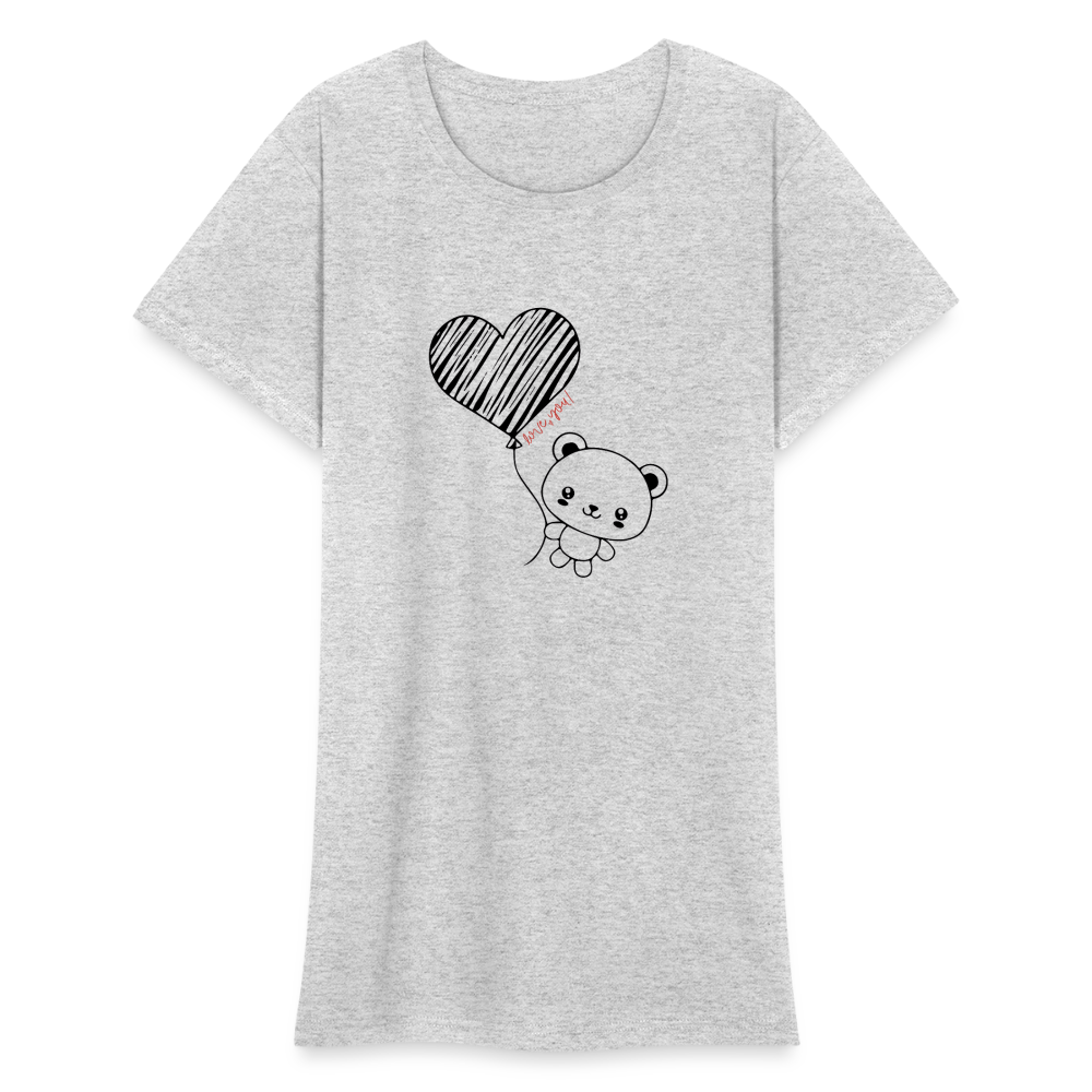 Frauen Gildan Heavy T-Shirt - Grau meliert