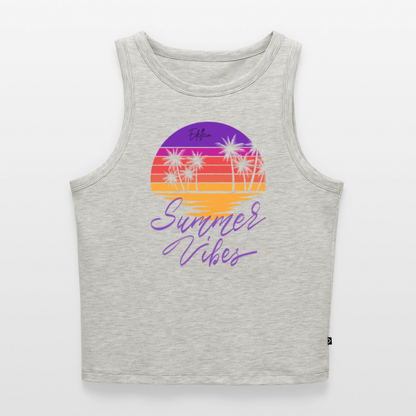 Frauen Cropped Tank Top - Grau meliert