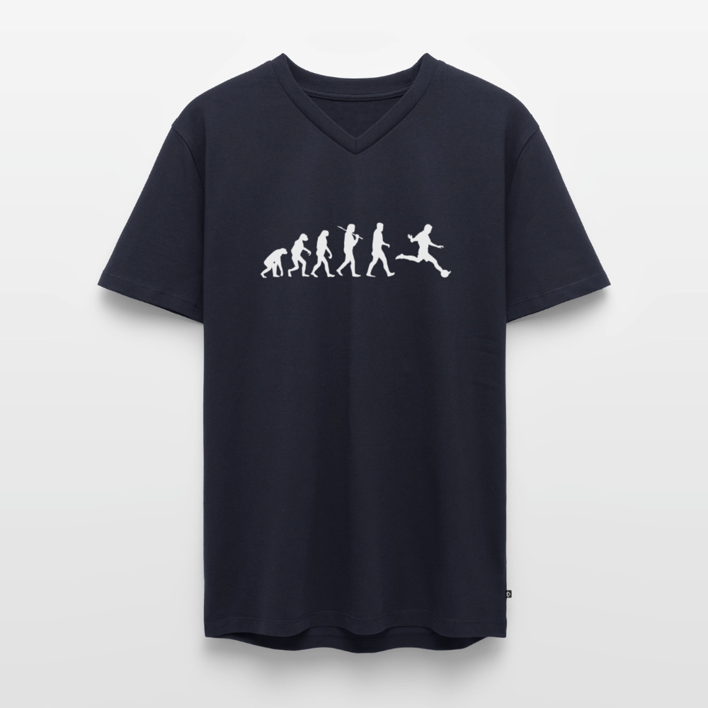 Männer Bio-T-Shirt mit V-Ausschnitt - Navy
