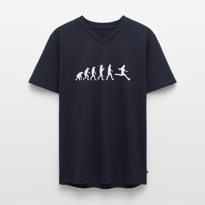 Männer Bio-T-Shirt mit V-Ausschnitt - Navy