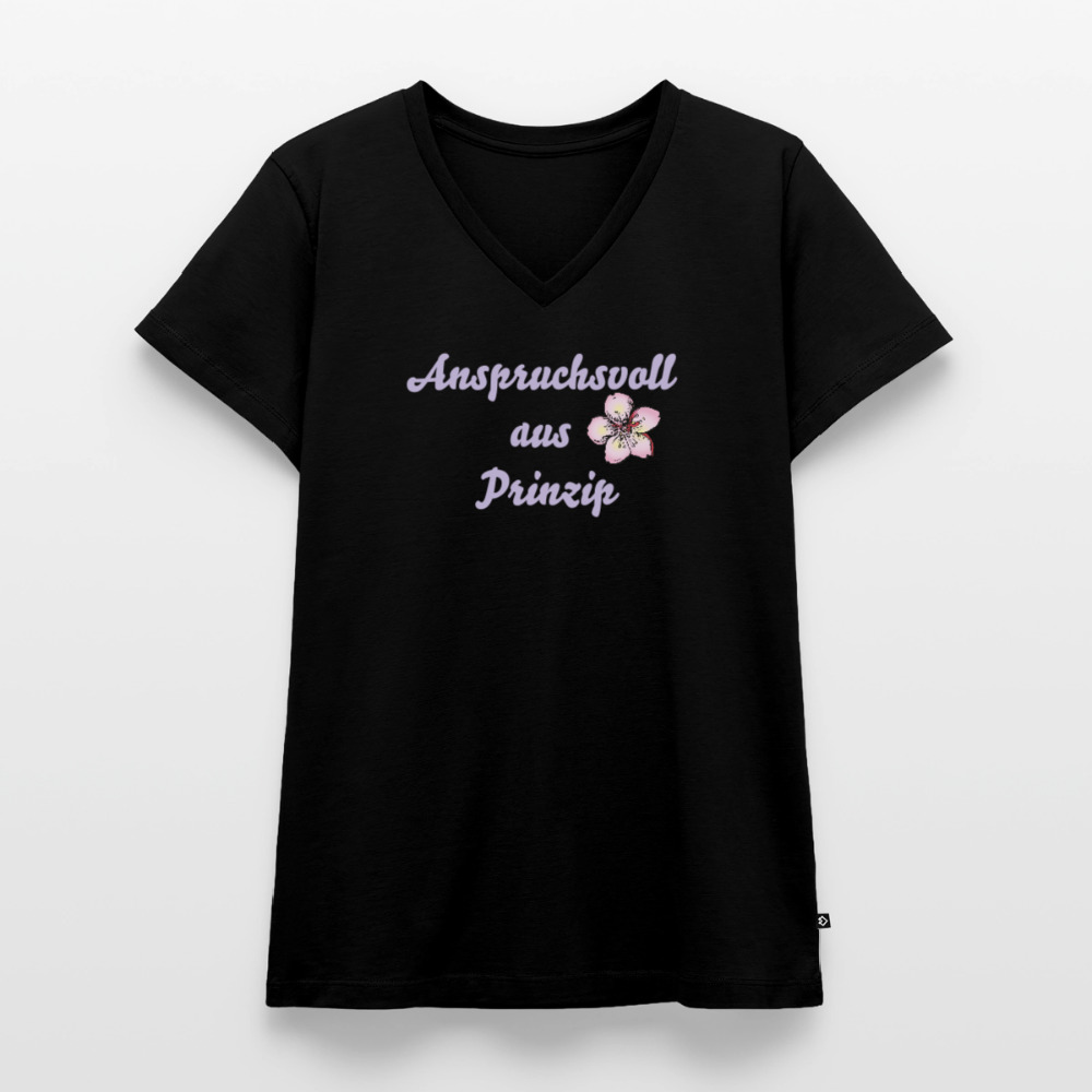 Frauen Bio-T-Shirt mit V-Ausschnitt von Stanley & Stella - Schwarz