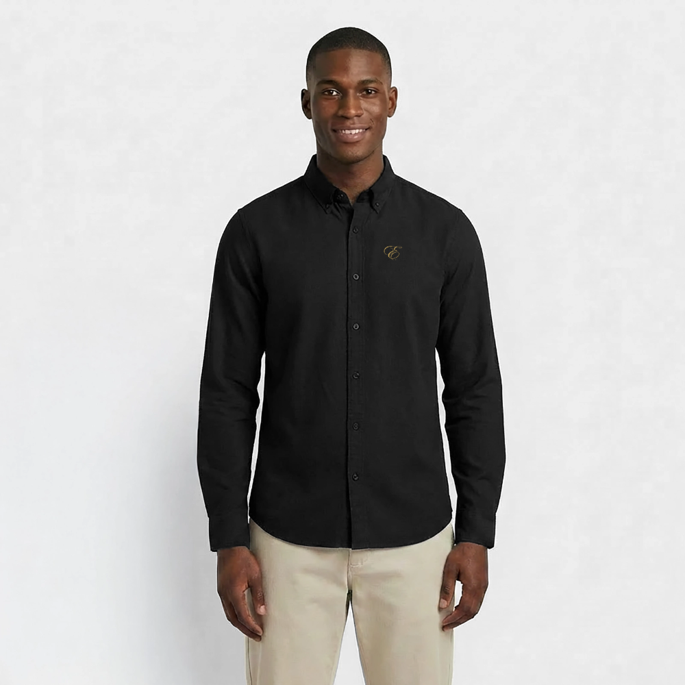 Männer Oxford Hemd - Schwarz