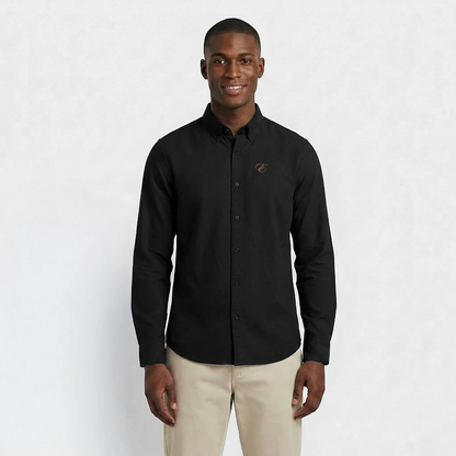 Männer Oxford Hemd - Schwarz