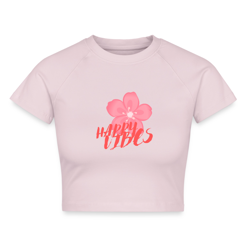 Damen Cropped T-Shirt - Puderrosa