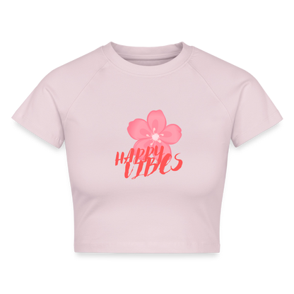 Damen Cropped T-Shirt - Puderrosa