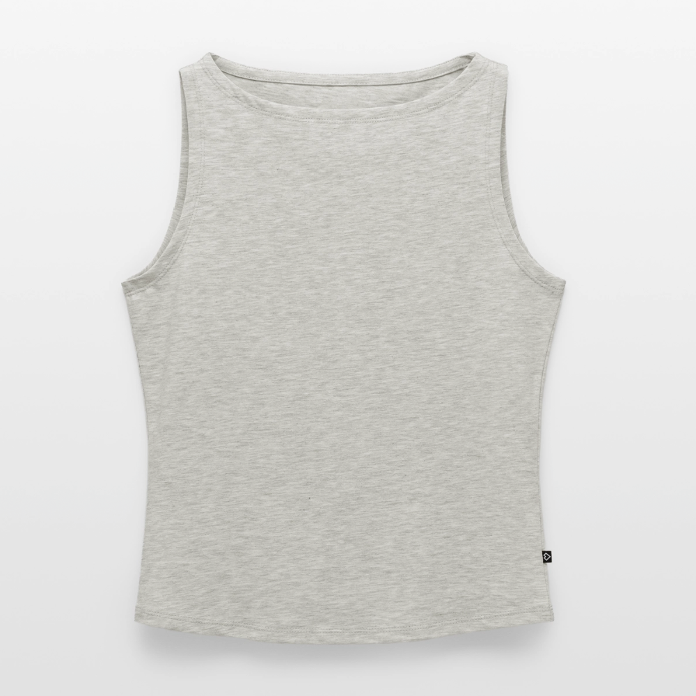 Frauen Tank Top mit U-Boot-Ausschnitt - Grau meliert