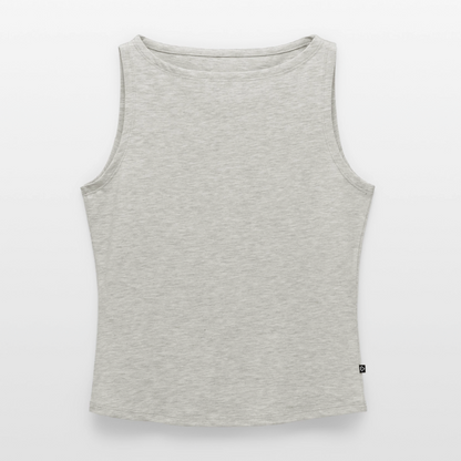 Frauen Tank Top mit U-Boot-Ausschnitt - Grau meliert