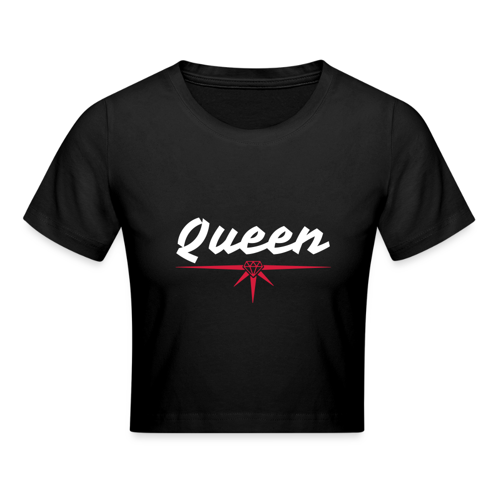 Cropped T-Shirt - Schwarz