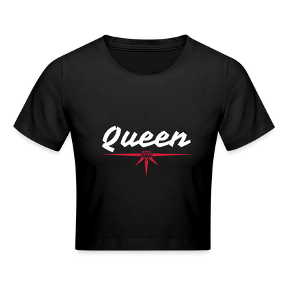 Cropped T-Shirt - Schwarz