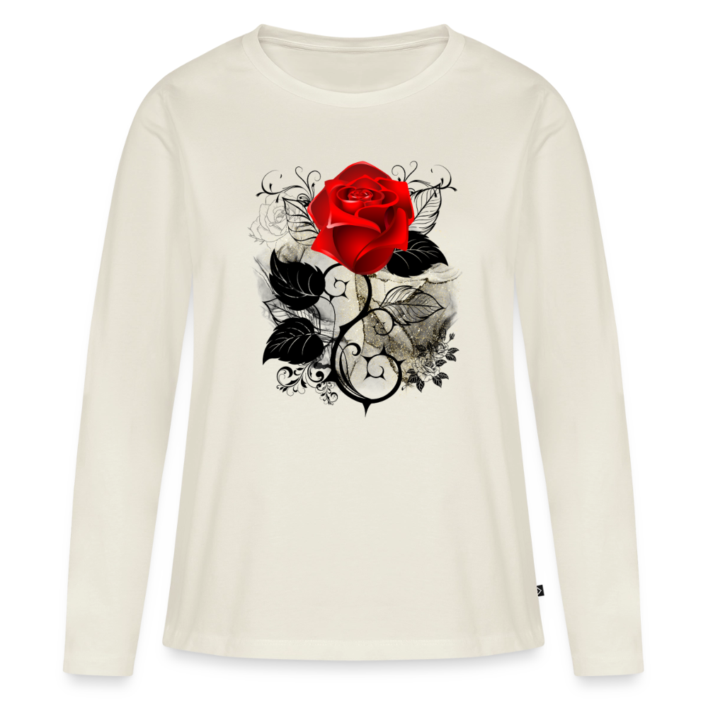 Frauen Premium Langarmshirt - Naturweiß