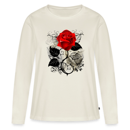 Frauen Premium Langarmshirt - Naturweiß