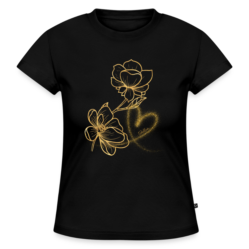 SLIM FIT Frauen Organic T-Shirt - Schwarz