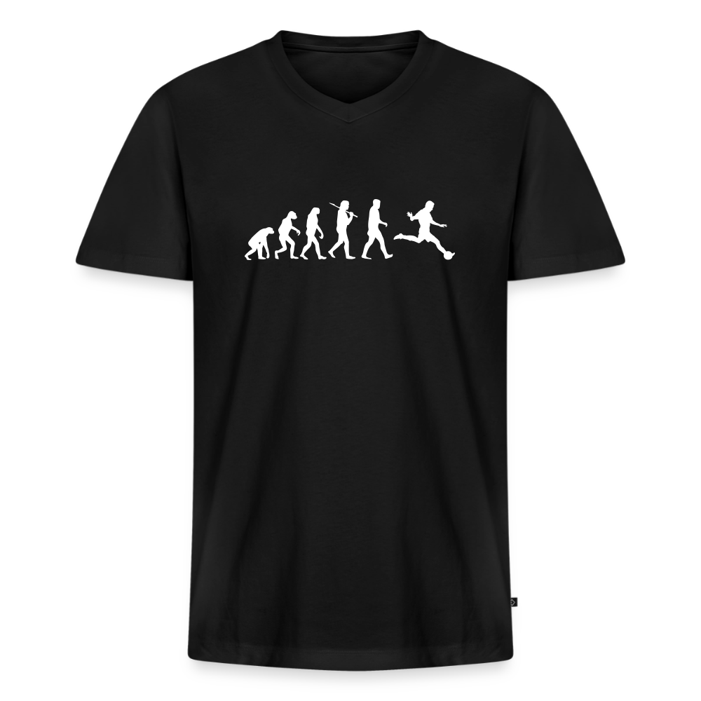 Männer Bio-T-Shirt mit V-Ausschnitt - Schwarz