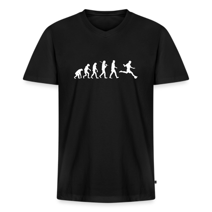 Männer Bio-T-Shirt mit V-Ausschnitt - Schwarz