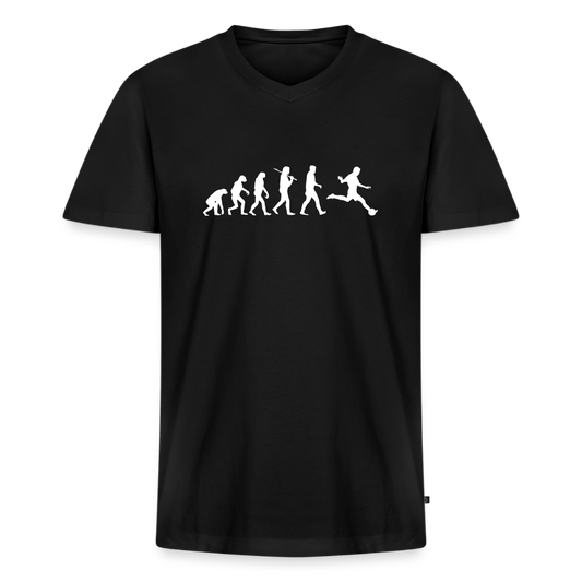 Männer Bio-T-Shirt mit V-Ausschnitt - Schwarz