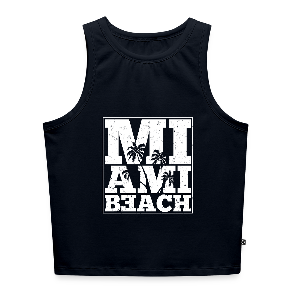 Frauen Cropped Tank Top - Navy