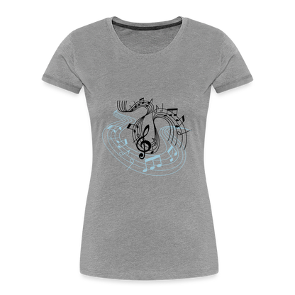Frauen Premium Bio T-Shirt - Grau meliert