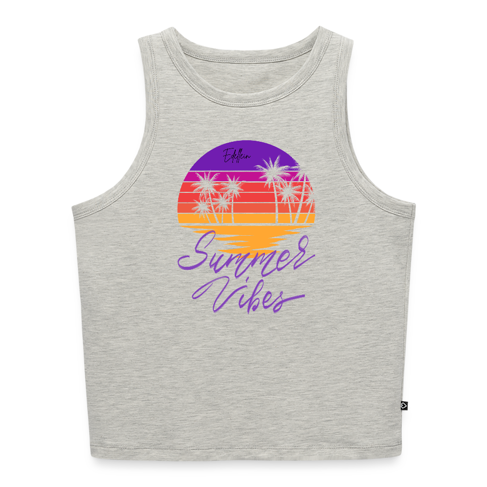 Frauen Cropped Tank Top - Grau meliert