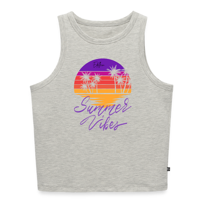 Frauen Cropped Tank Top - Grau meliert