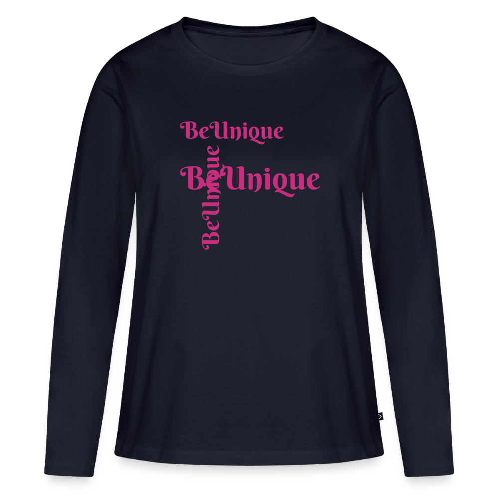 Frauen Premium Langarmshirt - Navy