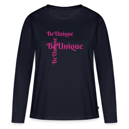 Frauen Premium Langarmshirt - Navy