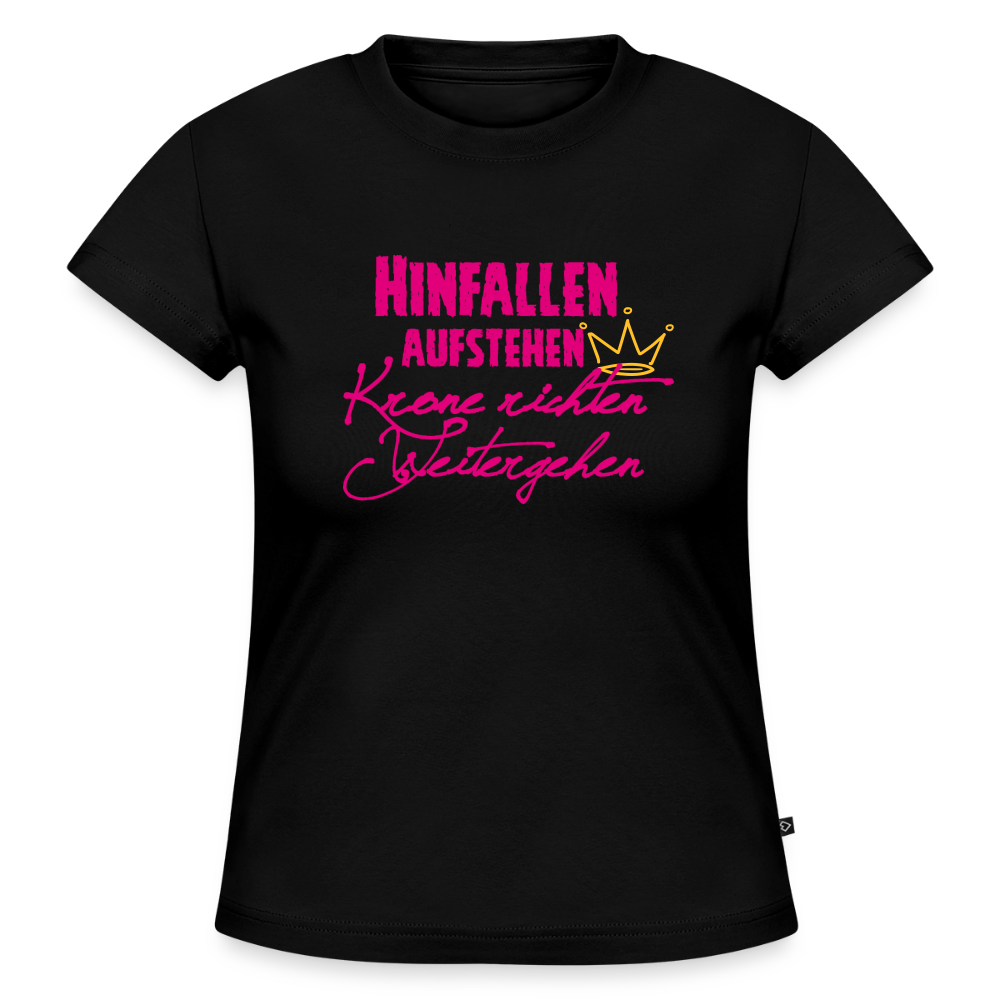SLIM FIT Frauen Organic T-Shirt - Schwarz