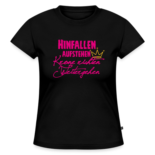 SLIM FIT Frauen Organic T-Shirt - Schwarz