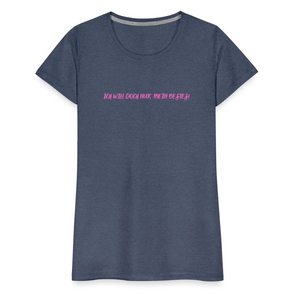 Frauen Premium T-Shirt - Blau meliert