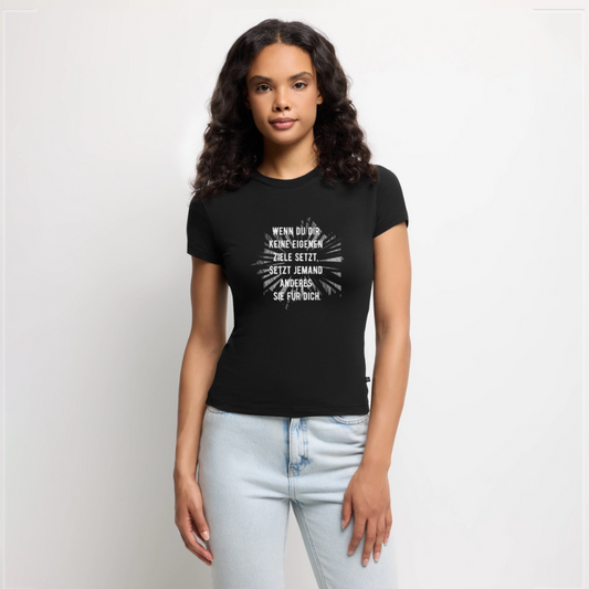 SLIM FIT Frauen Organic T-Shirt - Schwarz