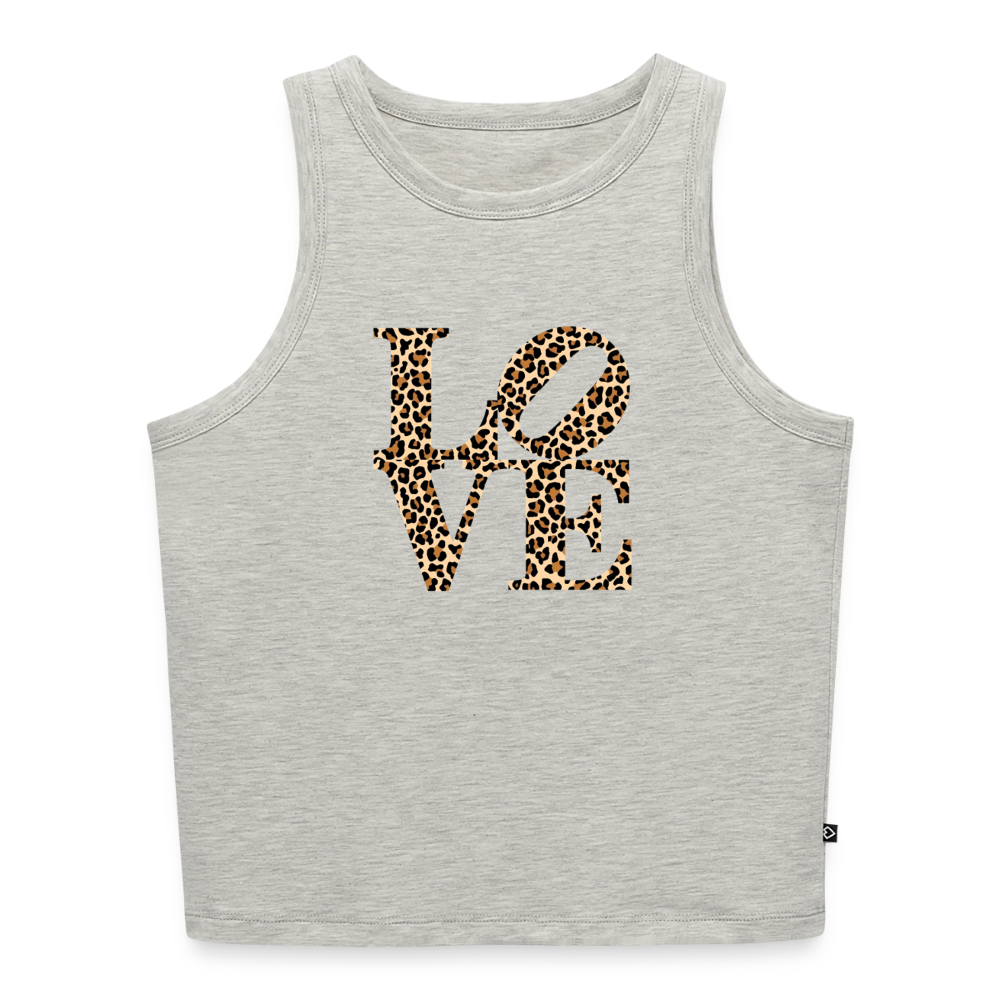 Cropped Frauen Organic Tank Top - Grau meliert