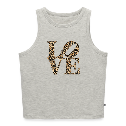 Cropped Frauen Organic Tank Top - Grau meliert