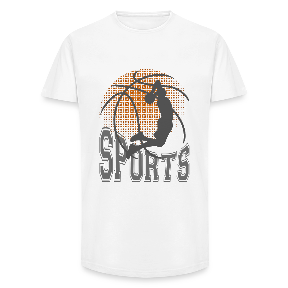Long Fit Männer T-Shirt - Weiß