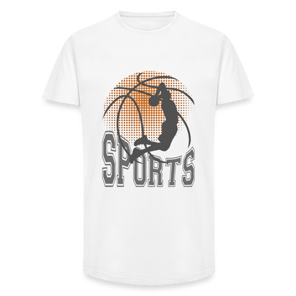 Long Fit Männer T-Shirt - Weiß