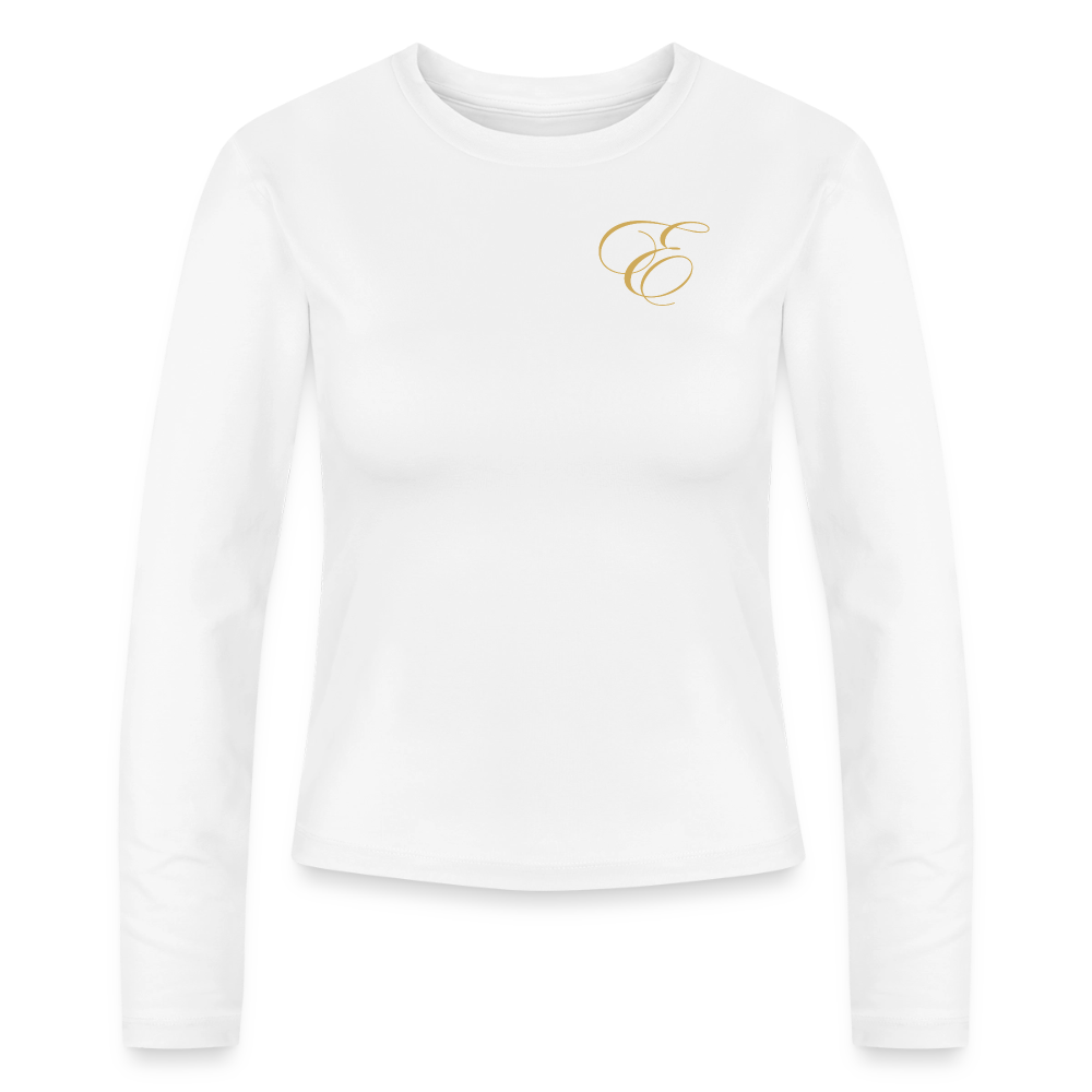 Slim Fit Frauen Organic Langarmshirt - Weiß