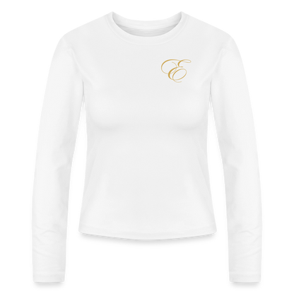 Slim Fit Frauen Organic Langarmshirt - Weiß