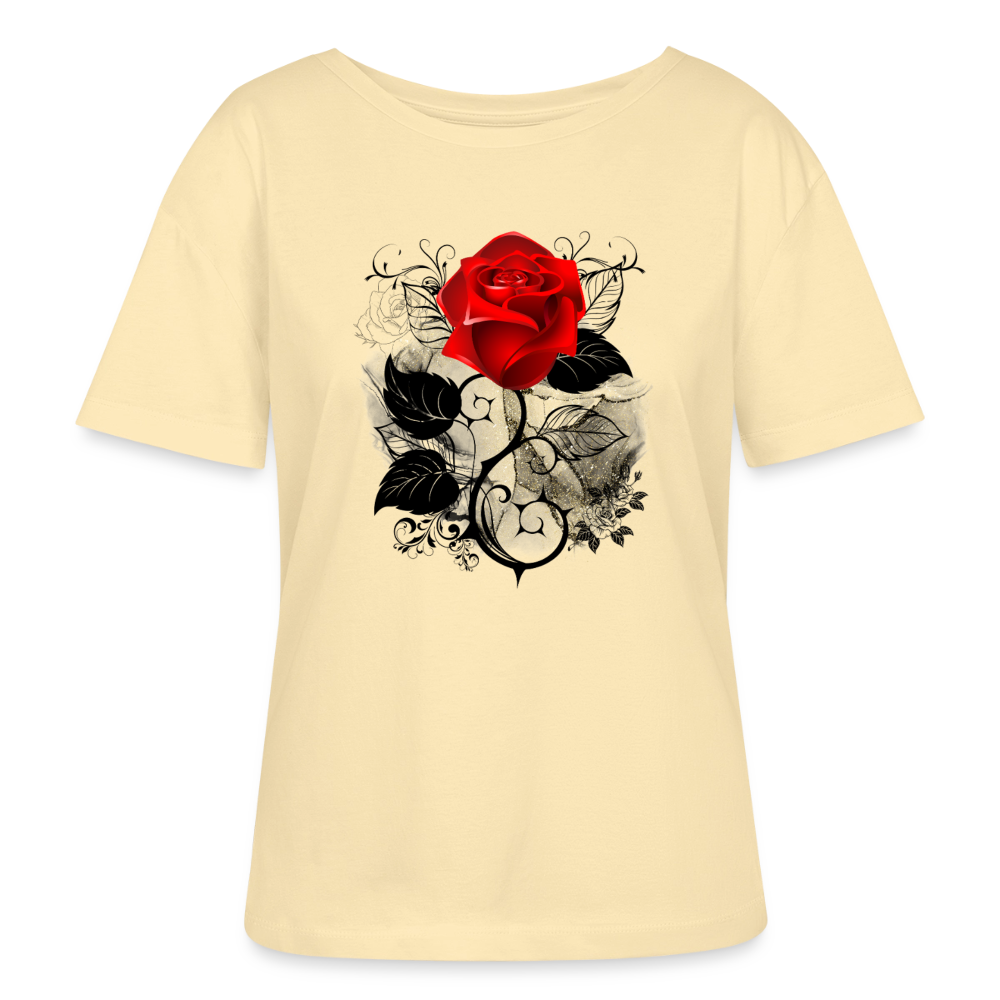 Relaxed Rundhals Frauen Bio-T-Shirt - Creme