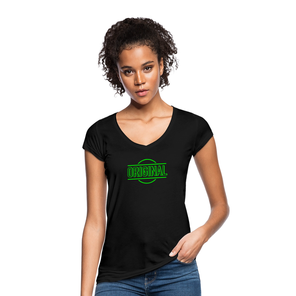Frauen Vintage T-Shirt - Schwarz