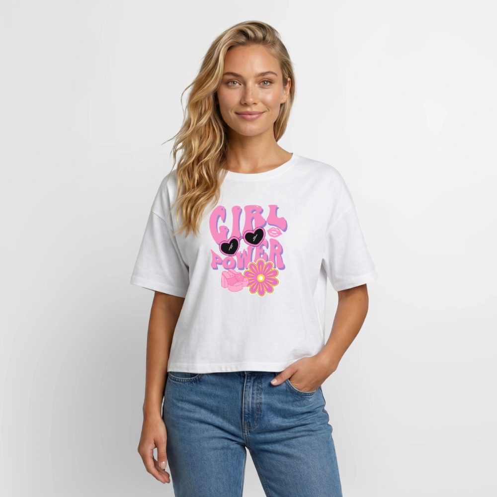Relaxed Fit Frauen Modal Cotton T-Shirt - Weiß