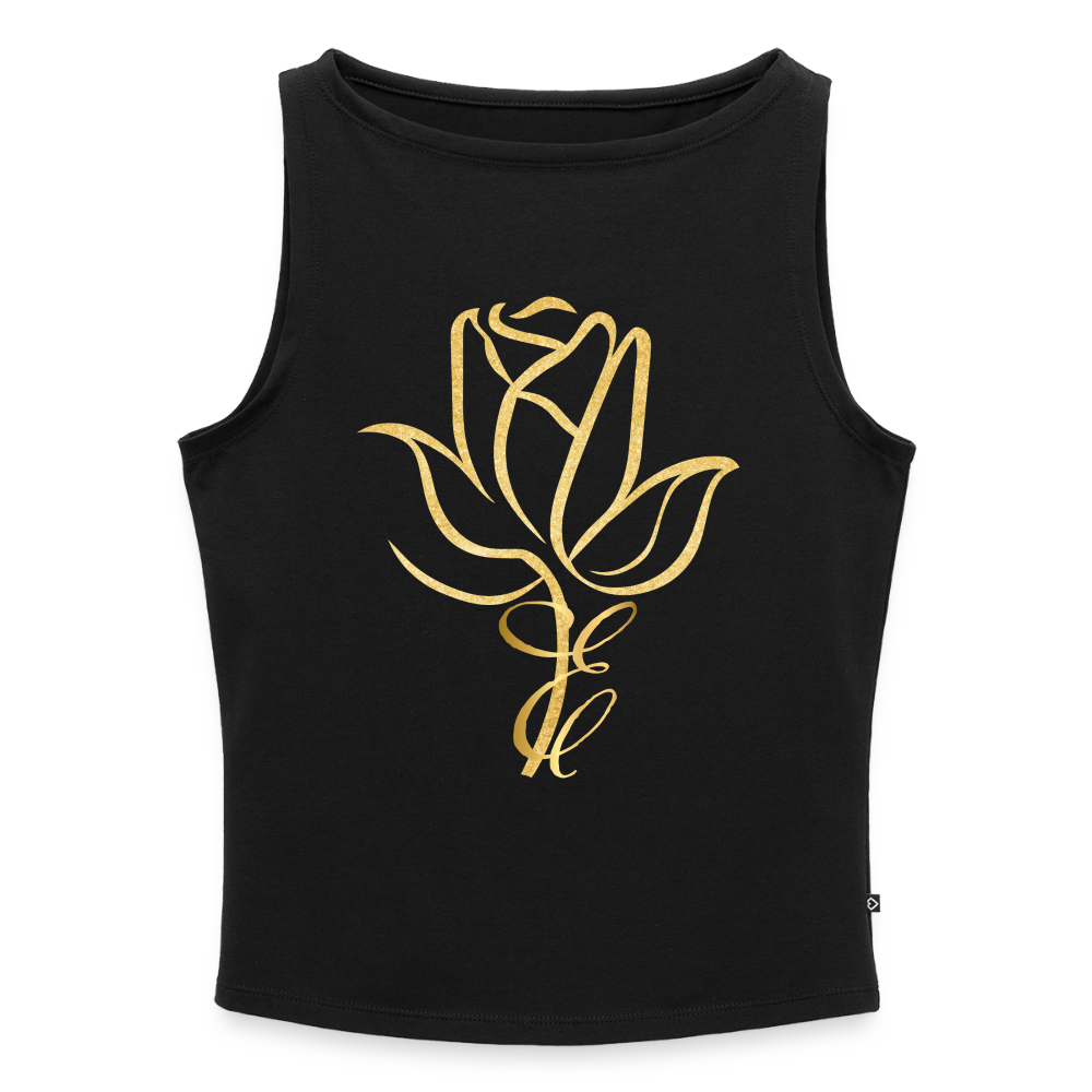 Frauen Tank Top mit U-Boot-Ausschnitt - Schwarz