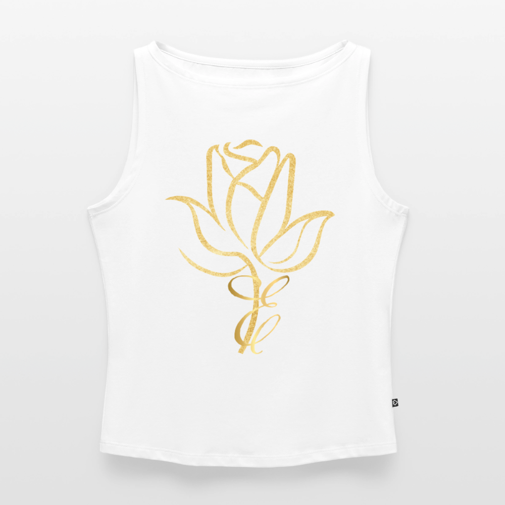 Frauen Tank Top mit U-Boot-Ausschnitt - Weiß