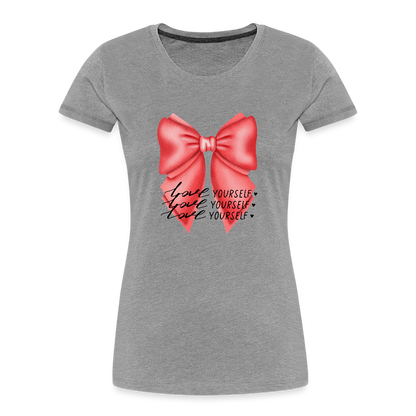 Frauen Premium Bio T-Shirt - Grau meliert