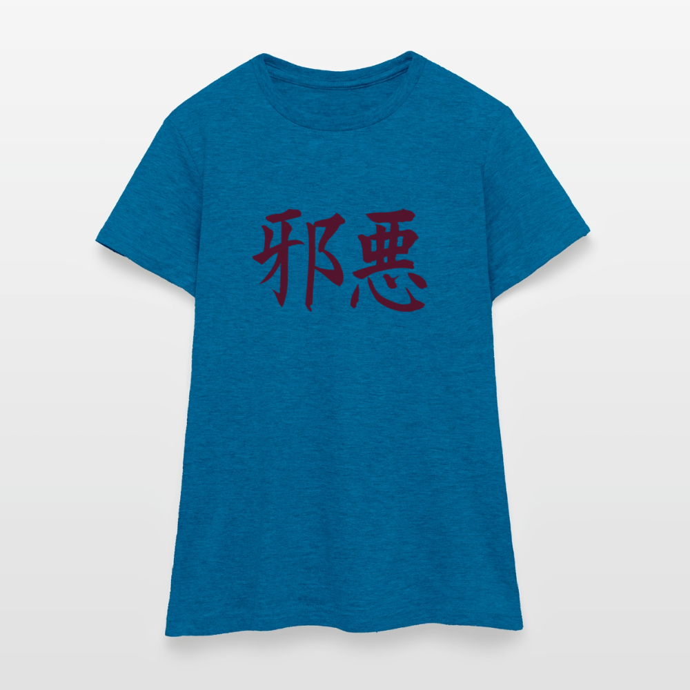 Damen T-Shirt - Antikblaues Saphir meliert