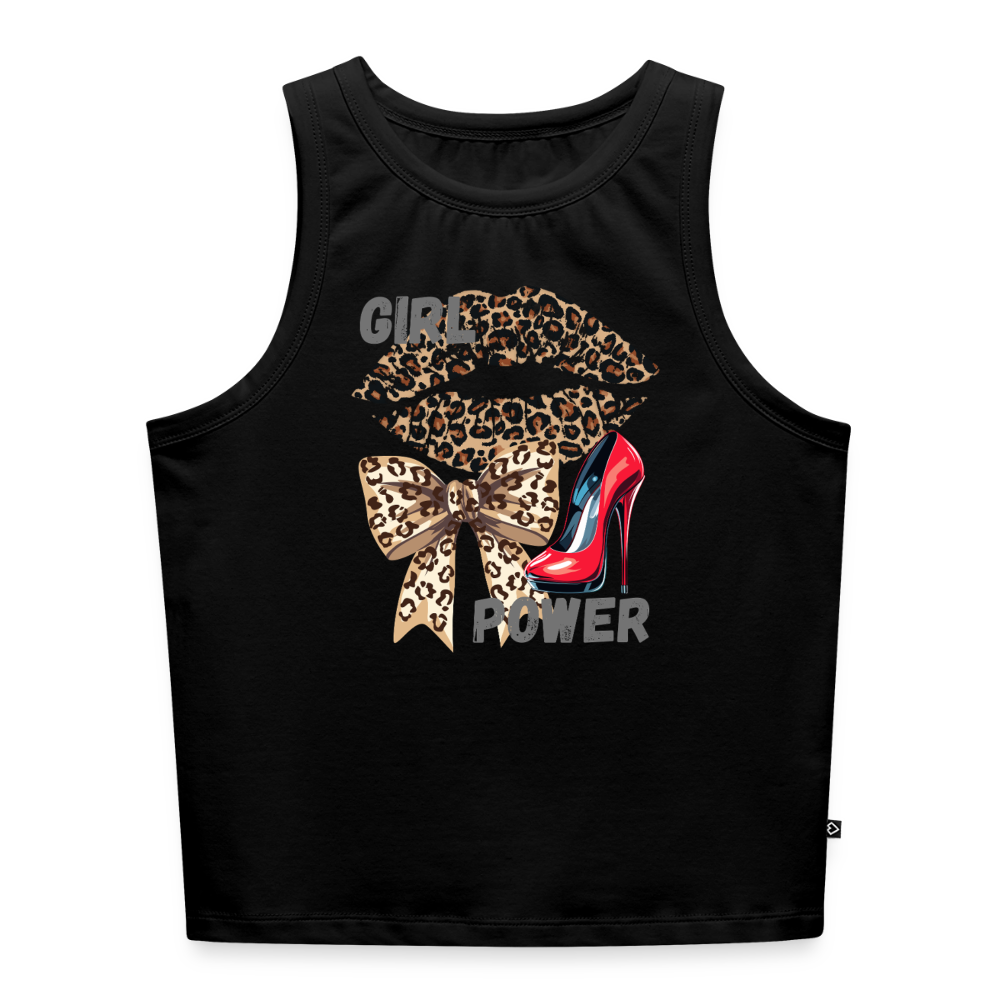 Cropped Frauen Organic Tank Top - Schwarz