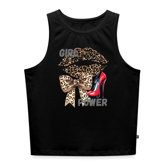 Cropped Frauen Organic Tank Top - Schwarz